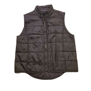 GAP Nylon Puffer Zip Up Black Vest Size S